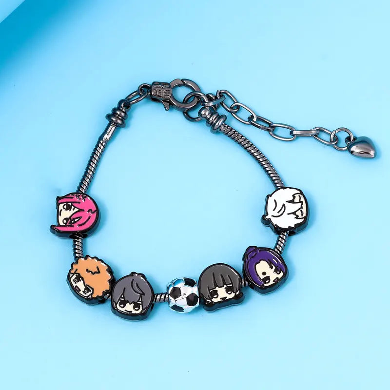 Anime Blue Lock Cosplay Bracelet Football Charm Jewelry for Isagi Rensuke Kunigami