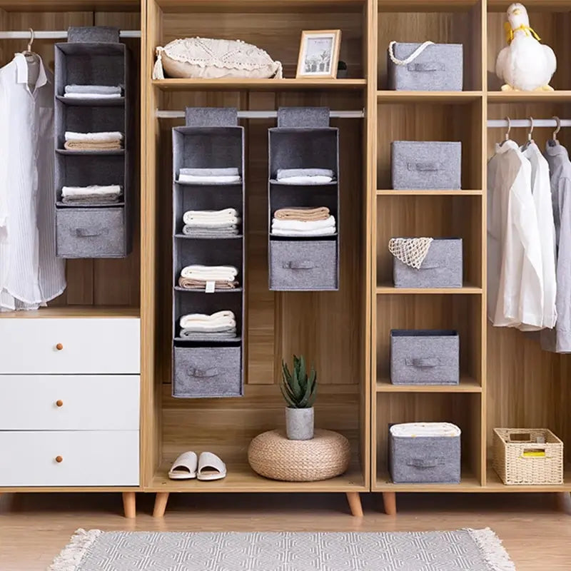 Portable Wardrobe Organizer Bag Drawer Style Storage Closet with Multiple Sizes