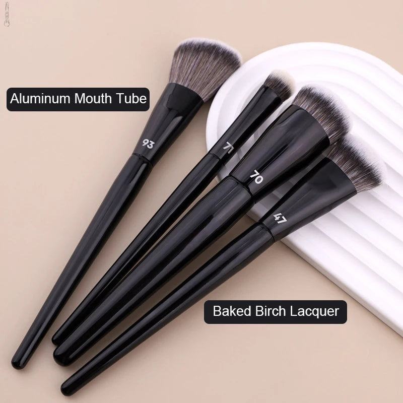 Flat Head Foundation Brush Face Contour Makeup Tool - All Handle Colors