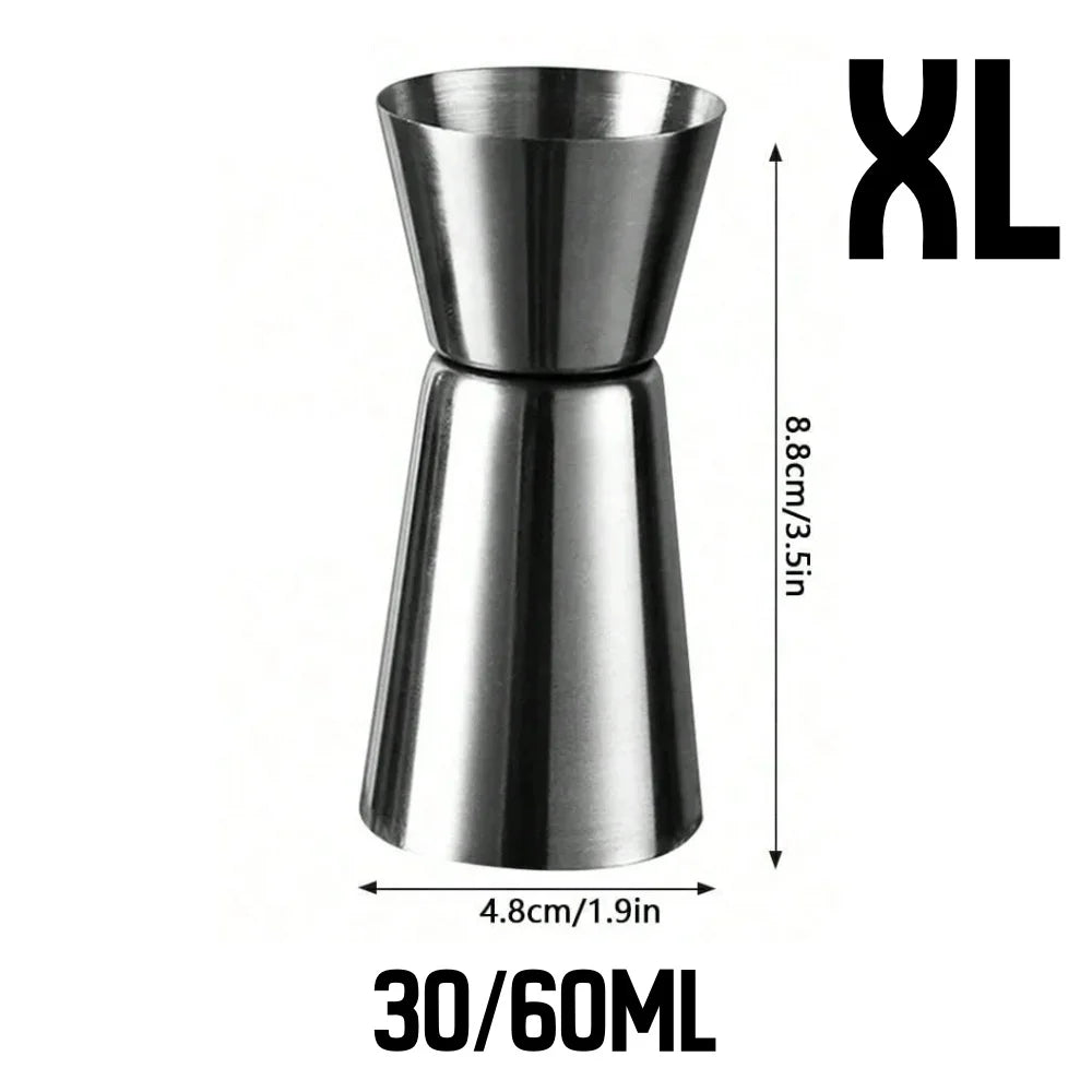 Stainless Steel Cocktail Jigger Measuring Cup Bar Shaker Drink Tool Set