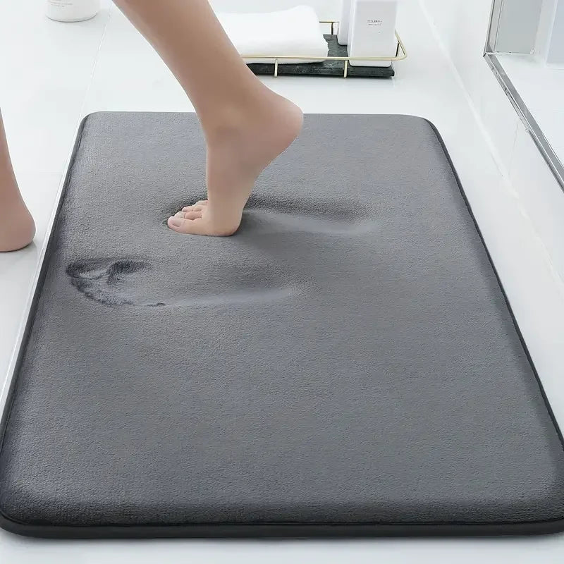 Soft Absorbent Bathroom Floor Mat Non-Slip Sponge Shower Room Rug