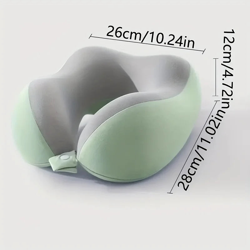 U-Shaped Travel and Office Neck Pillow - Ergonomic Support, Medium Soft