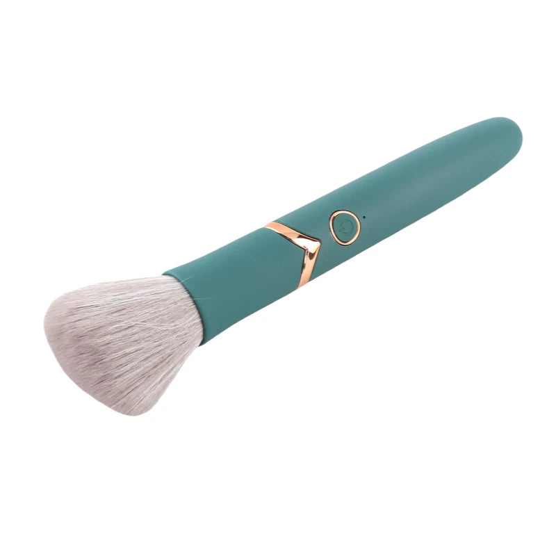 Electric Makeup Brush with 10 Gears, Rechargeable & Waterproof - Green