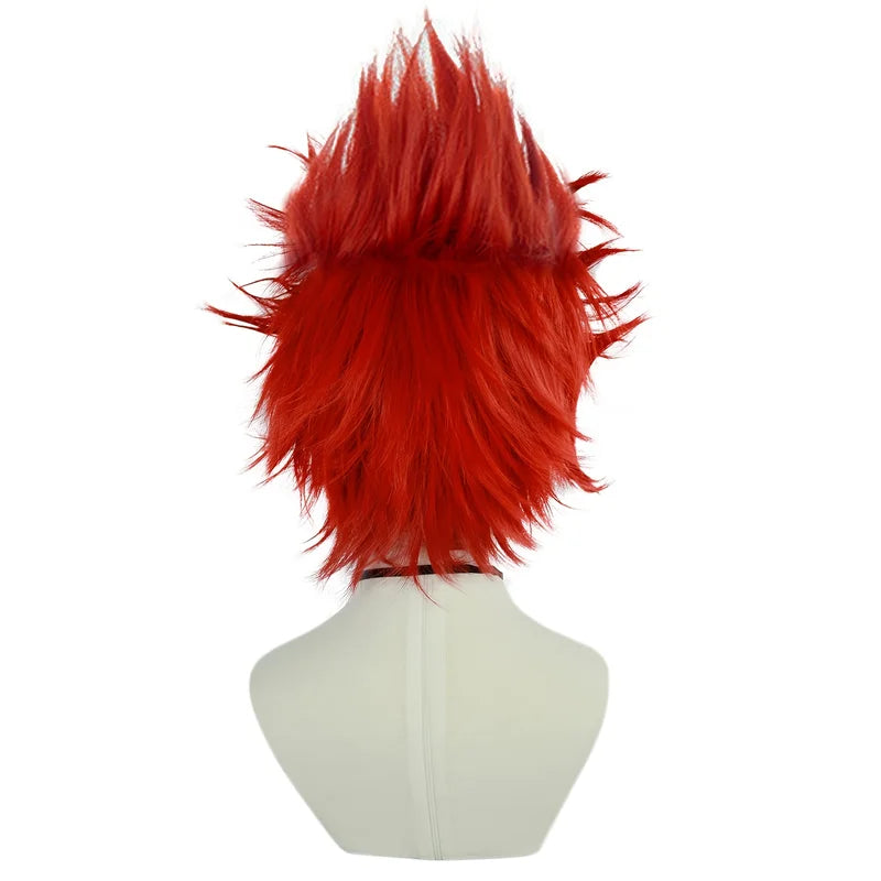 Red Synthetic Cosplay Wig for Kirishima Eijiro & Sanji Costume Halloween Christmas