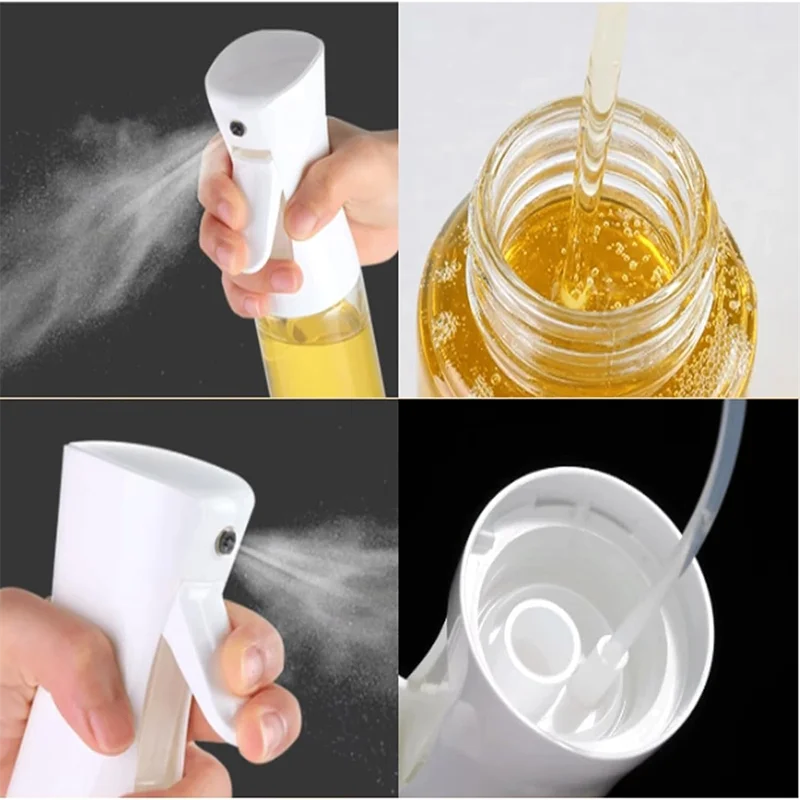 Reusable Oil Spray Bottle for Cooking & Kitchen Use - Food Grade Dispenser with Adjustable Mist