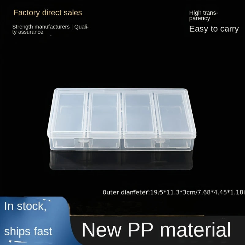 Adjustable Clear Plastic Storage Organizer Box with Removable Dividers for Craft & Sewing Supplies