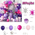 Hot Pink Purple Latex Balloons Garland Arch Kit - Indoor & Outdoor Party Decor