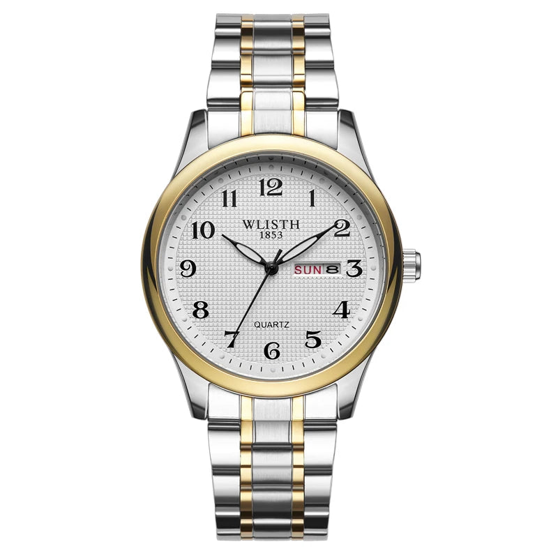 Quartz Digital Watch for Elderly with Double Calendar and Luminous Display