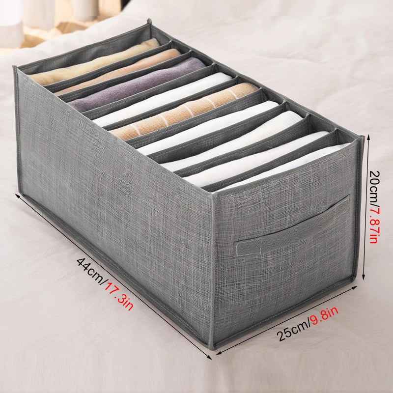 Clothing & Shoe Storage Organizer Box for Wardrobe Drawers, Jeans, Socks, T-Shirts