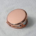 Double-Sided Portable Folding Makeup Mirror - Small Round Handheld Mirror for Men & Women