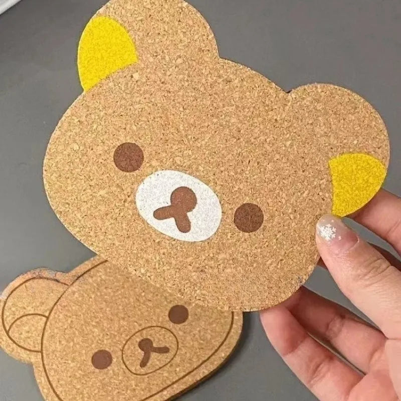 Kids Cartoon Animal Drink Coasters Set - Rilakkuma Dining Table Accessories