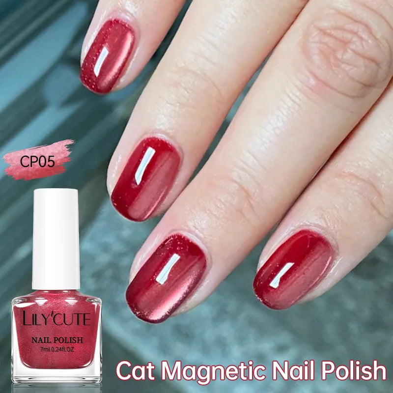 7ml Magnetic Nail Polish Kit Bright Pearl Effect No Lamp Needed - Multiple Colors