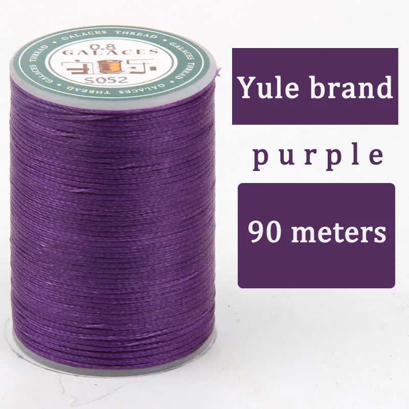 Leather Sewing Thread Flat Waxed 0.8mm for Handmade Leather Goods - Multiple Colors