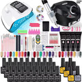 Professional Nail Polish Kit with LED UV Lamp & Nail Drill - 27 Colors