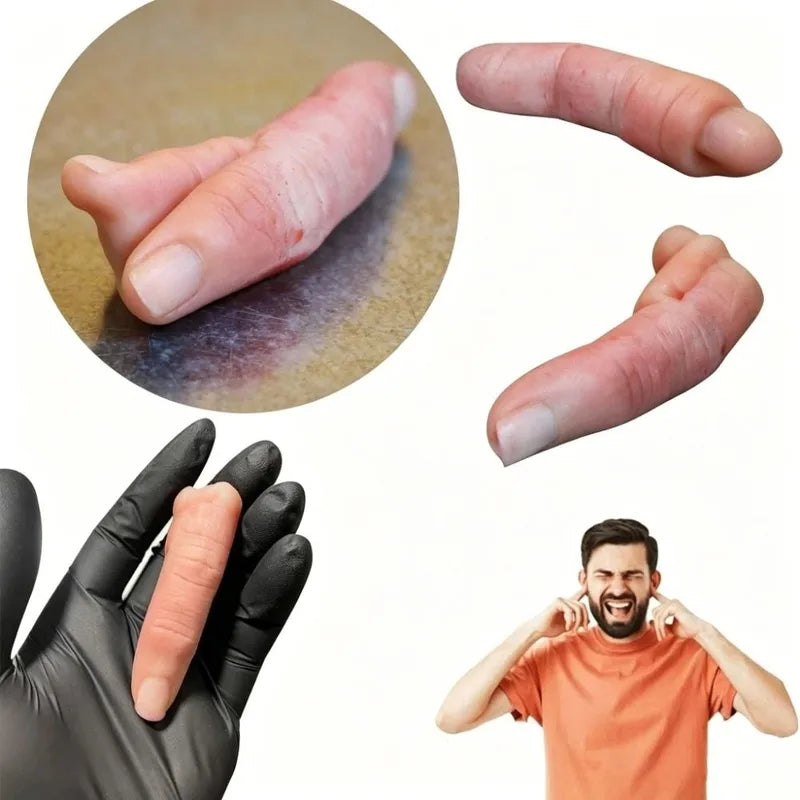 Realistic Severed Finger Prop Halloween Decoration Fake Bloody Finger