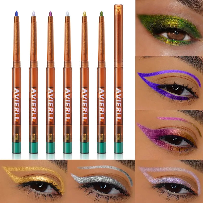 Liquid Eyeliner with Pearl Gloss & Metallic Multi Chrome Colors - Eye Makeup Glitter Pigment
