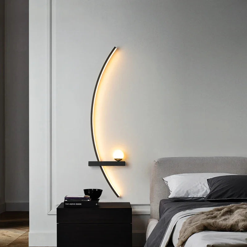Nordic LED Wall Lamp Stripes Wall Sconce for Bedroom Living Room Study Home Decor