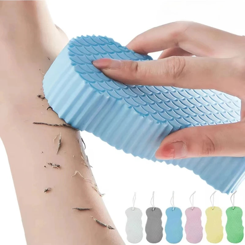 Kids Exfoliating Bath Sponge - Gentle Dead Skin Removal & Body Cleaning Tool