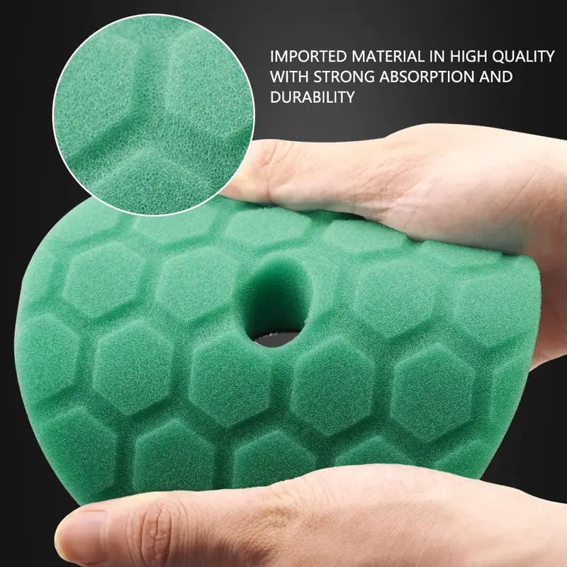 5-Pack Car Polishing Pads Set - Foam Buffing Sponges for Eccentric Machines
