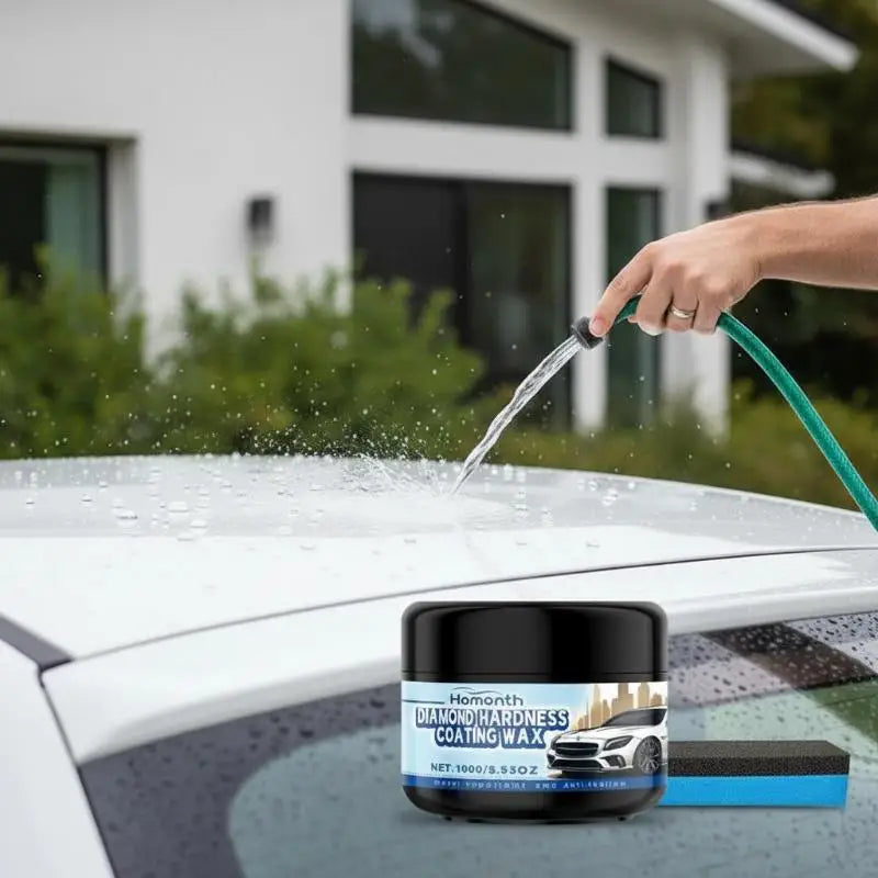 Car Wax Paste 100g High Gloss Detailing with Sponge for Car, Motorcycle, RV