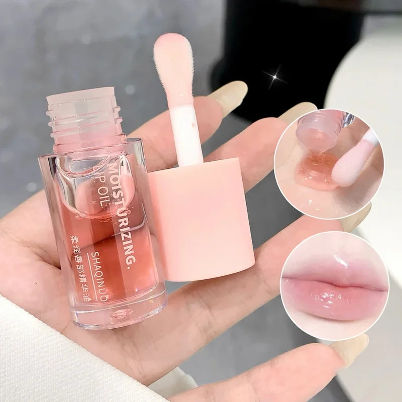 Hydrating Lip Oil with Glossy Finish, Non-Sticky Moisturizer & Plumper - Clear & Color Variants