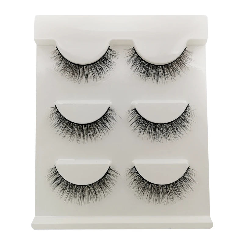 False Eyelash Set 3/5/7 Pairs Long Natural Mink Lashes for Daily Makeup