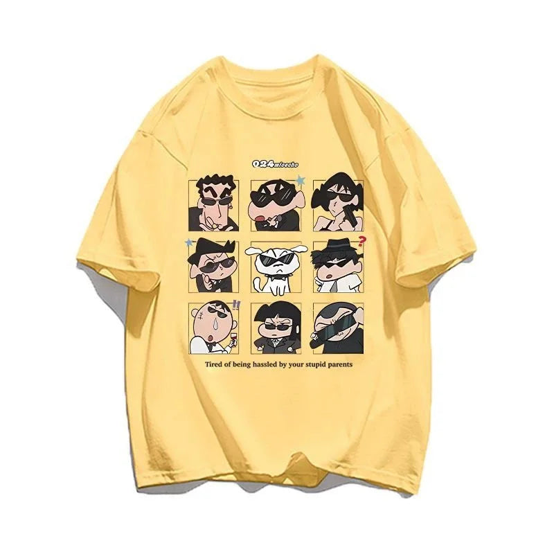 Summer Cartoon Print T-Shirt for Women and Men - Cotton Casual Top