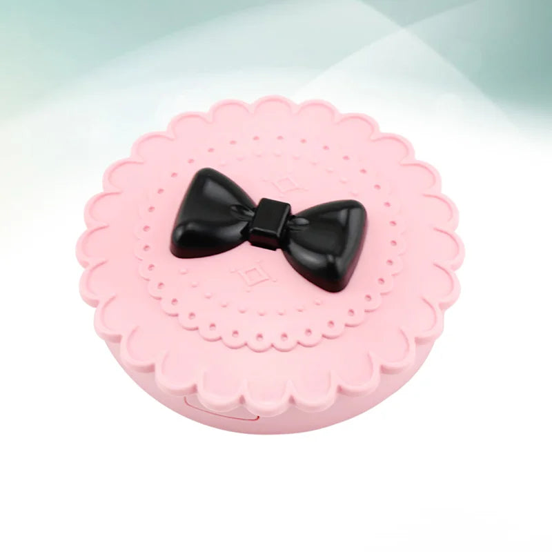 Pink False Eyelash Storage Box with Mirror - Makeup Organizer Case