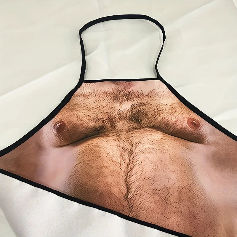 Beer Belly Printed Men's Kitchen Apron - Polyester, Woven, BBQ & Party Ready