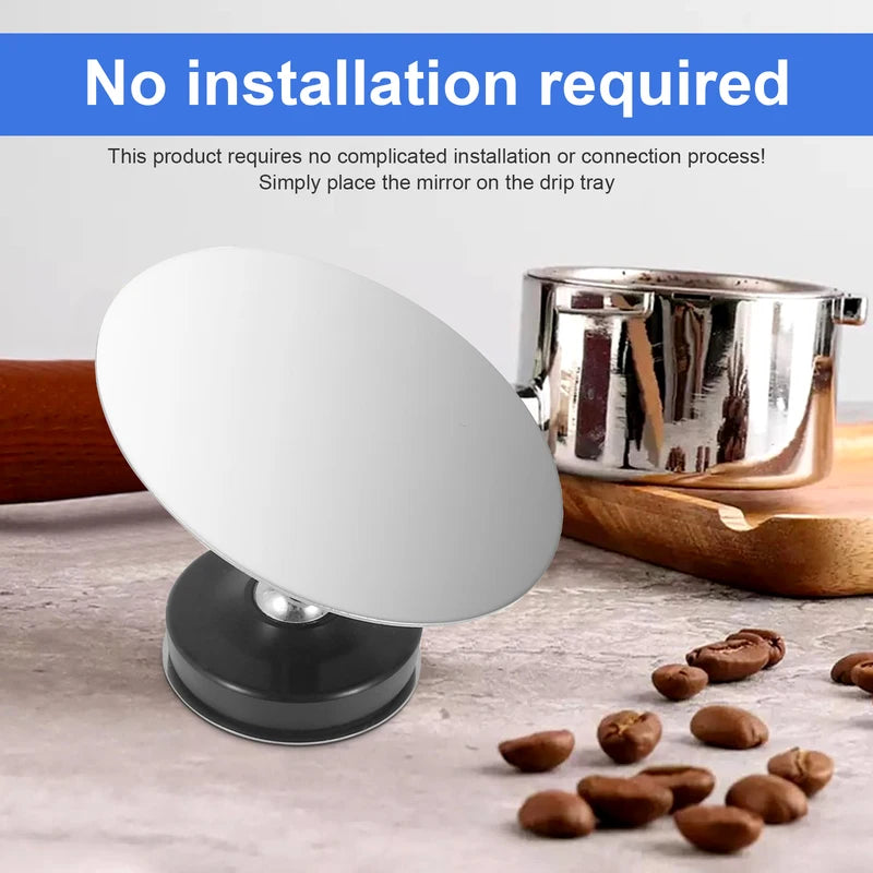 Stainless Steel Coffee Extraction Viewer Mirror with Magnetic Base for Espresso