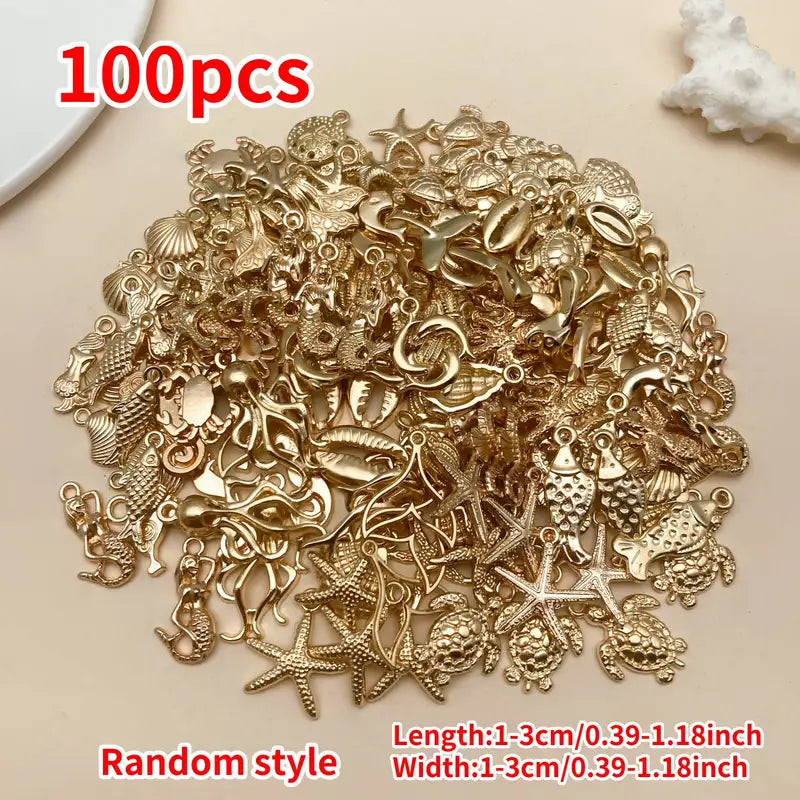 Mixed Ocean Shell Charm Pendants for DIY Earrings 20/50/100pcs