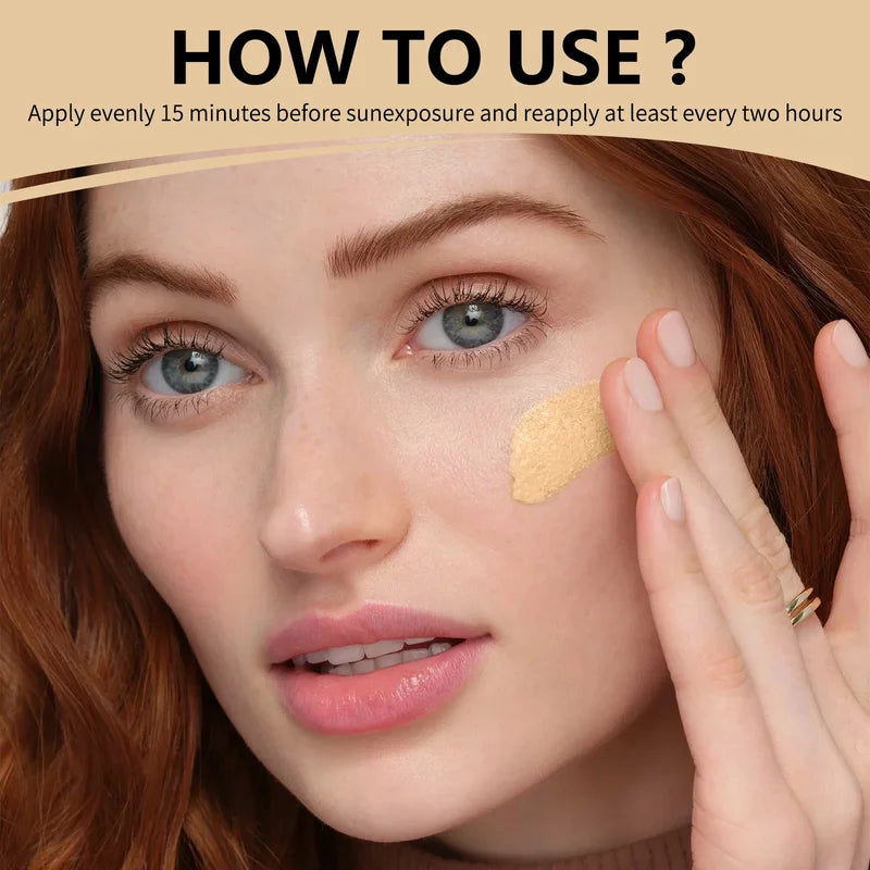 High-Coverage Liquid Foundation with Sunscreen - Moisturizing, Waterproof, Non-Stick Face Makeup