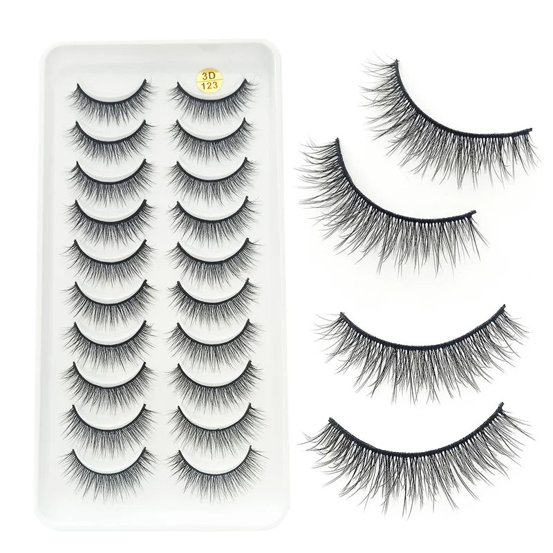 Reusable Self-Adhesive 3D Fluffy False Eyelashes Set - No Glue Needed, Multiple Styles