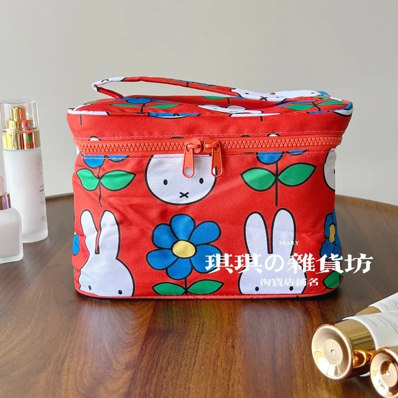 Large Capacity Portable Makeup Bag - Cute Kawaii Miffy Travel Storage Case