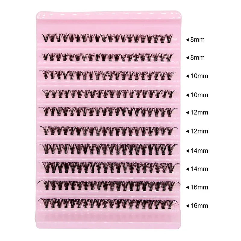 Big Capacity DIY Cluster Eyelash Extensions 8-16mm Charm Style False Lashes