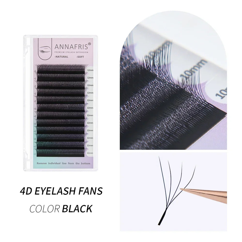 Premade Volume Eyelash Extensions W Shape 4D 5D Fans - Handmade Faux Mink