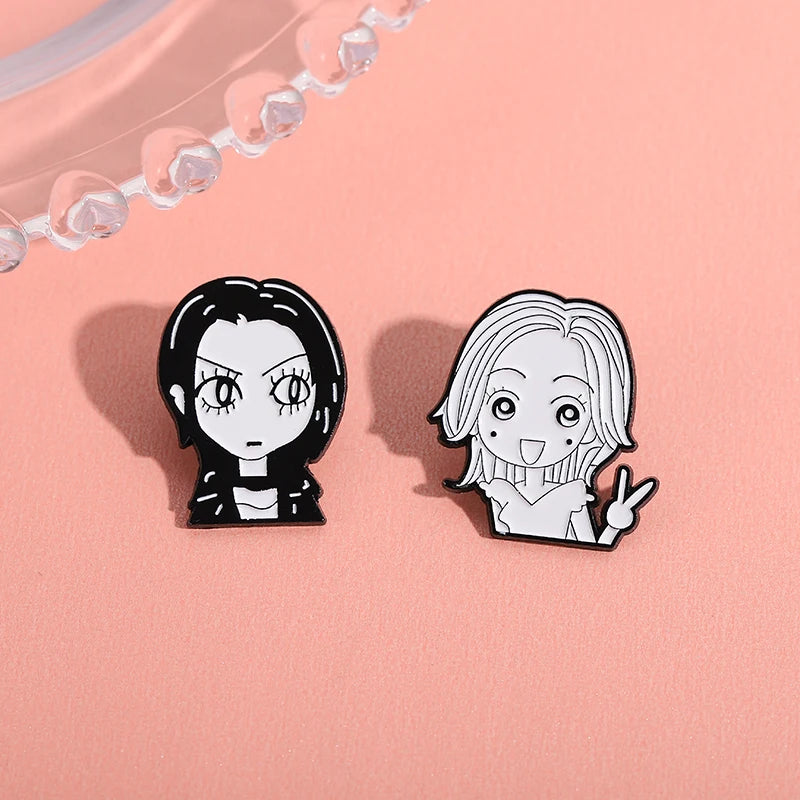 Anime Girls Enamel Pins for Bags & Clothing - Funny Manga Character Brooches with All Variants
