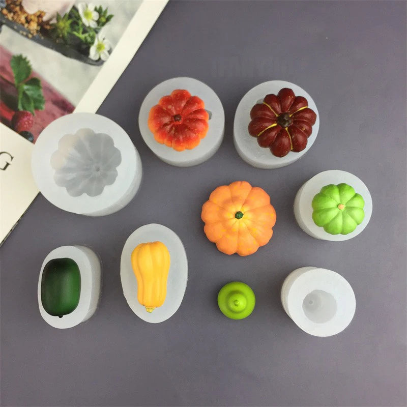 Pumpkin Shape Silicone Mold for Halloween Crafts, Baking, Resin & Plaster