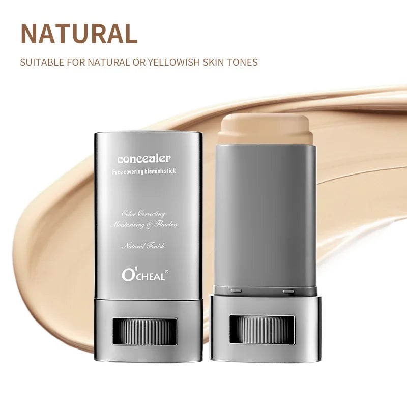 Cream Foundation Stick for Flawless Skin - Long-Lasting Waterproof Full Coverage Makeup