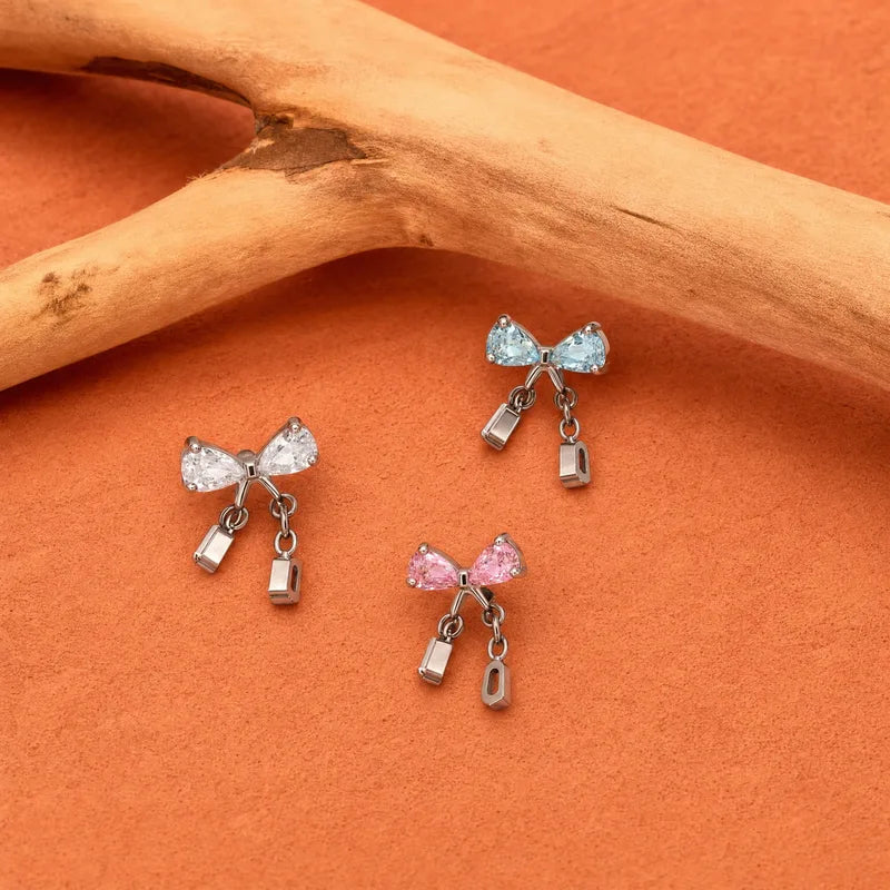 Titanium Body Piercing Chain Pendant Cartilage Earrings - 16G 18G Jewelry
