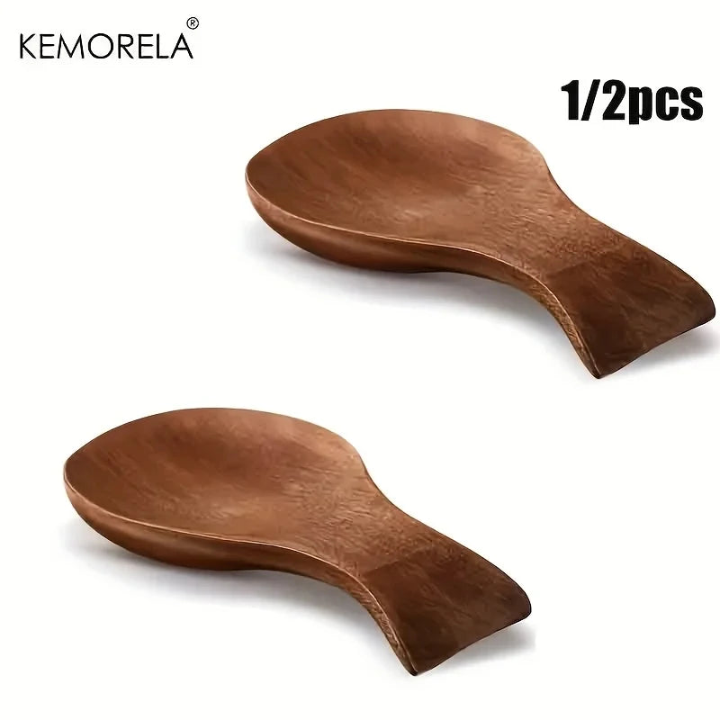 Wooden Spoon Rest for Kitchen Counter - Rustic Farmhouse Style Holder for Spatulas, Spoons & Ladles