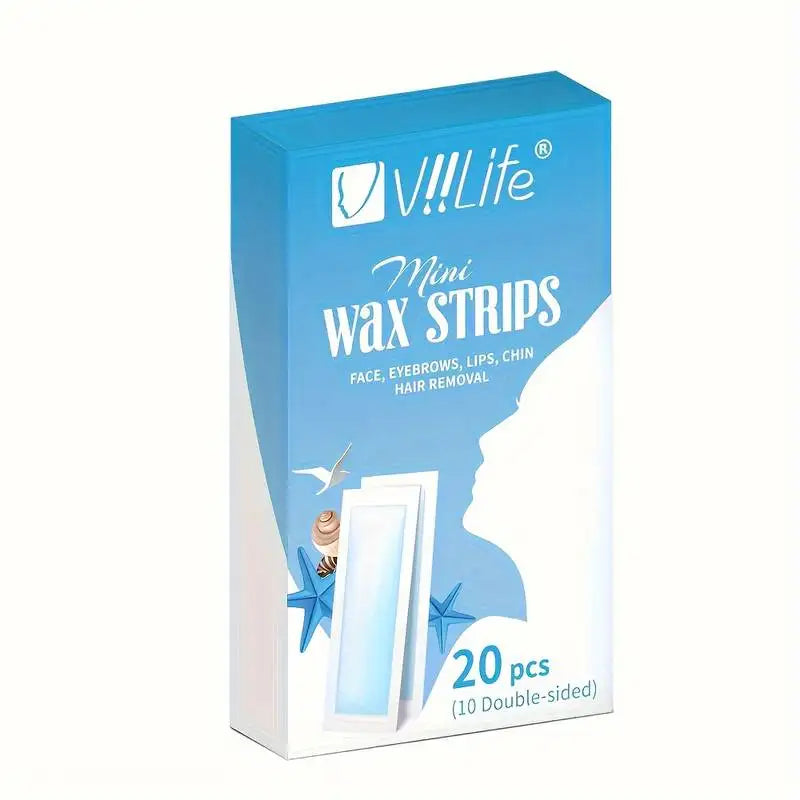Facial and Body Hair Removal Wax Strips - 20/40Pcs for Face, Chin, Upper Lip, Eyebrows, Beard