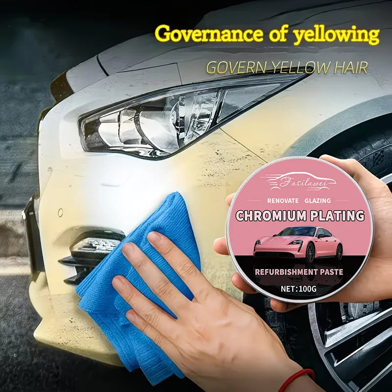Car Wax Scratch Repair & Gloss Enhancer - Aluminum-Based Brightness Restorer