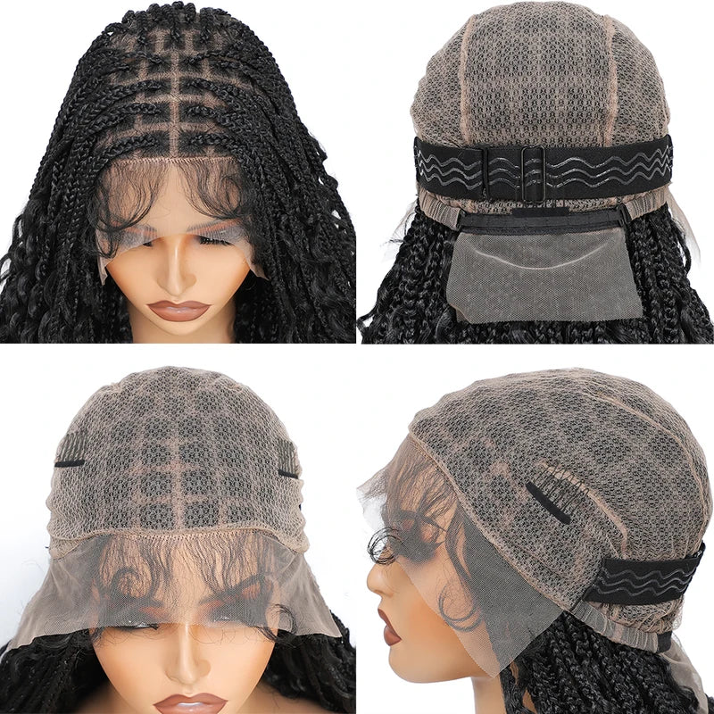 Boho Lace Front Braid Wig for Women - Natural Hairline, Lightweight, Multi-Color Options