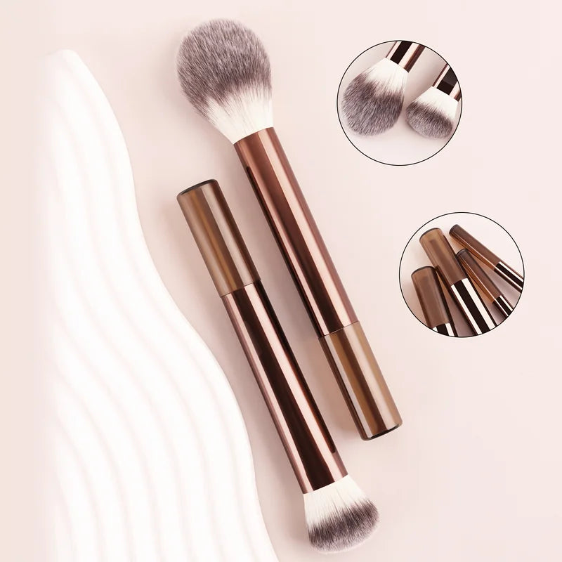 Professional Makeup Brush Set with Ergonomic Handles & Soft Bristles - 12 Pieces