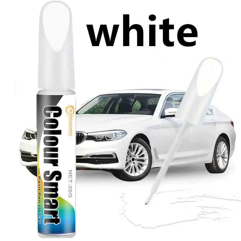 Car Touch-Up Paint Brush for Scratches - White, Easy & Durable