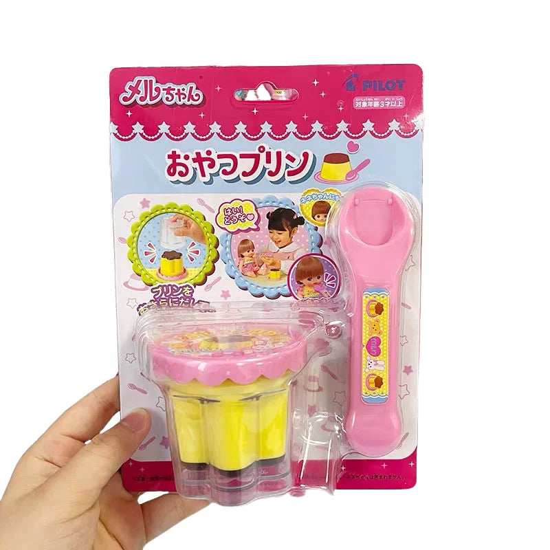 Cute Pink Jelly Strawberry Pudding Toy Set - Desktop Food Model for Kids & Decor