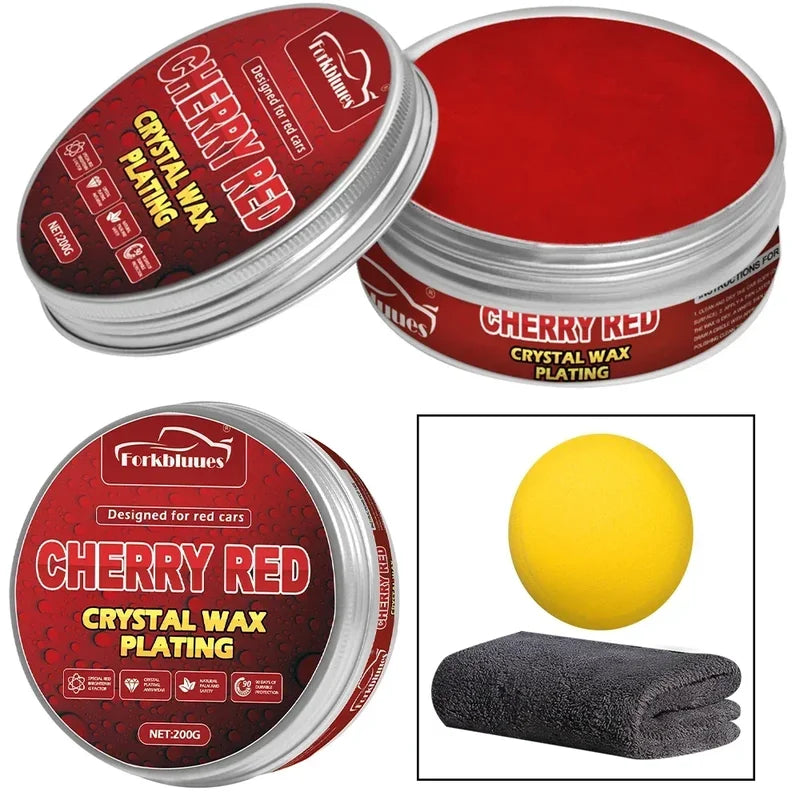 Car Wax Crystal Plating Set with Sponge - Hard Glossy Paint Protection & Tiny Scratch Repair