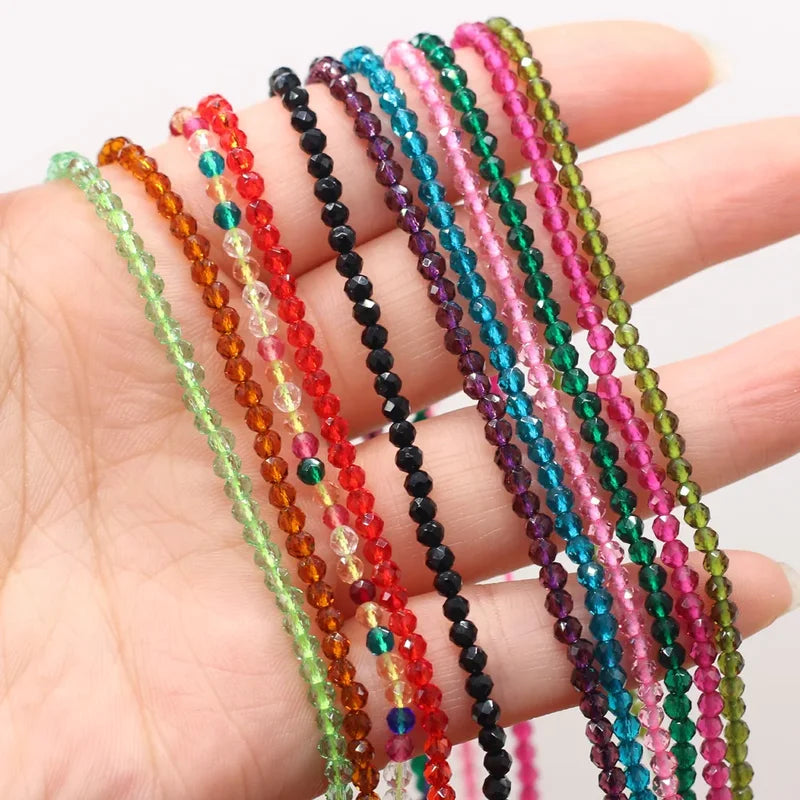 125pcs Spinel Crystal Beads Jewelry Making Supplies 3mm Loose Beads DIY Accessories