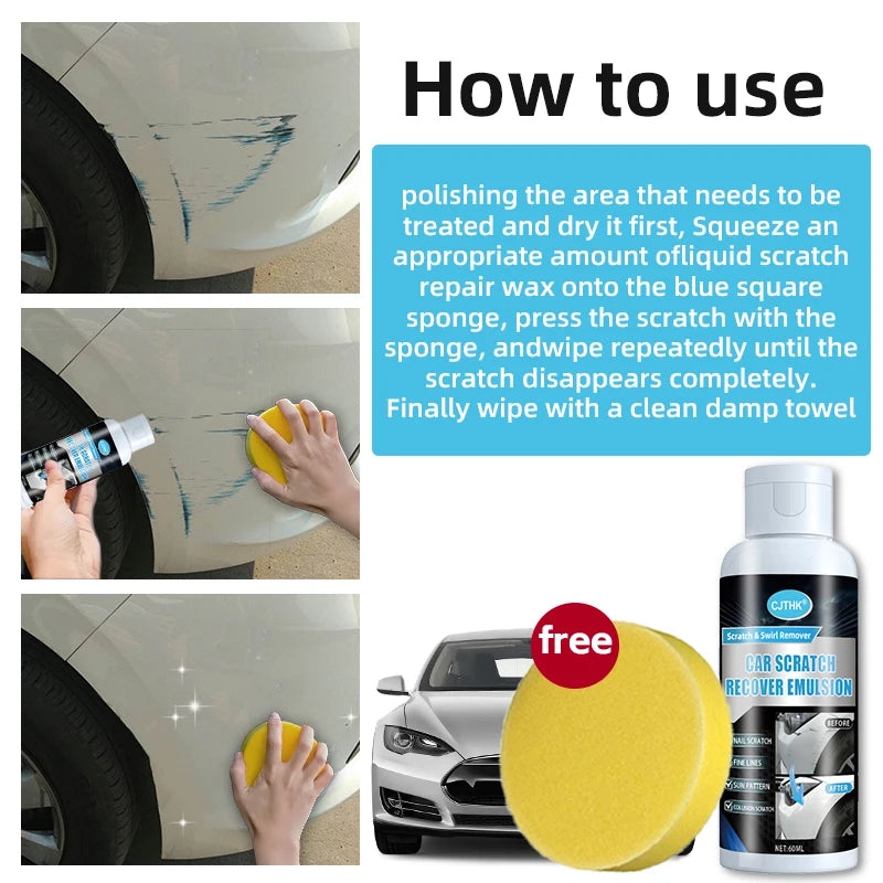 Car Scratch Remover & Paint Care Kit for Auto Body Polishing & Scratch Repair